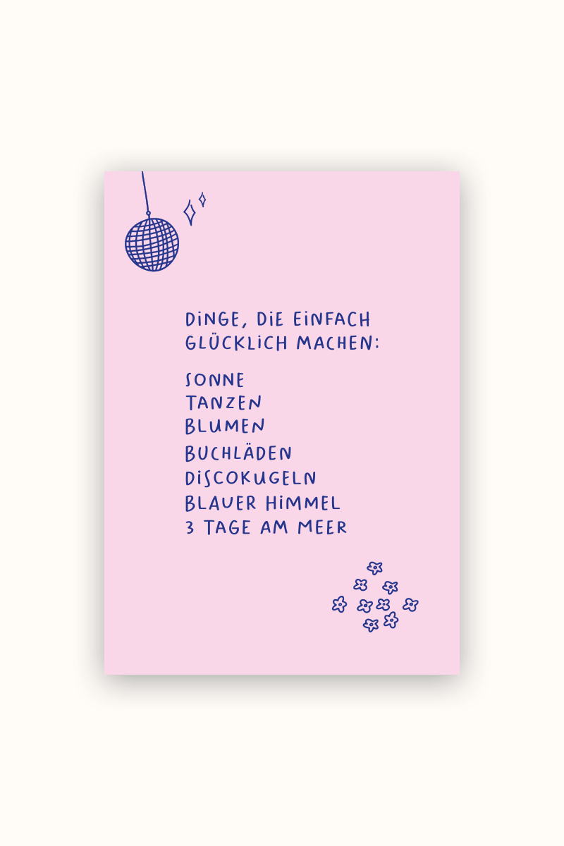 Dinge, die einfach glücklich machen Poster