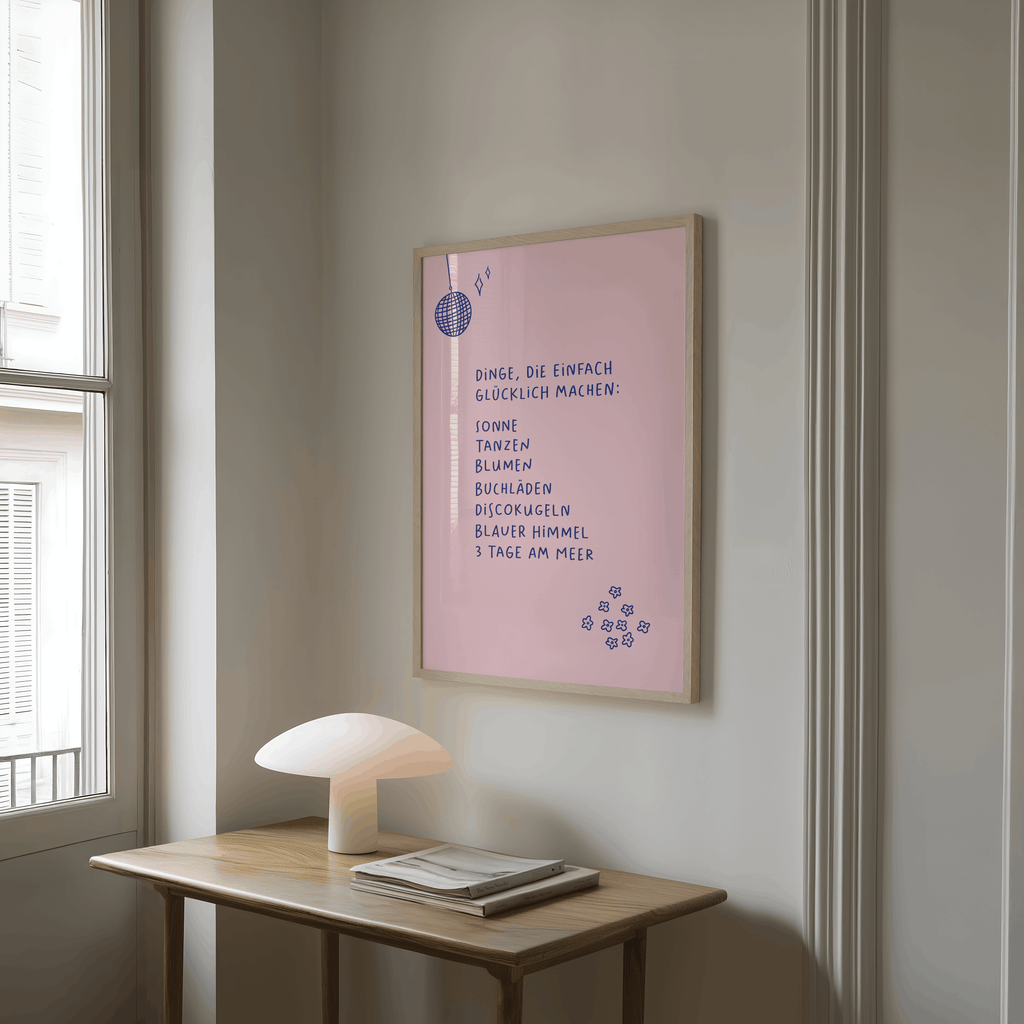 Dinge, die einfach glücklich machen Poster