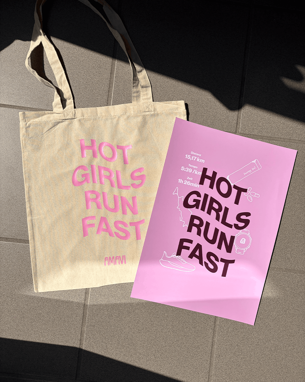 Hot Girls Run Fast Tote Bag