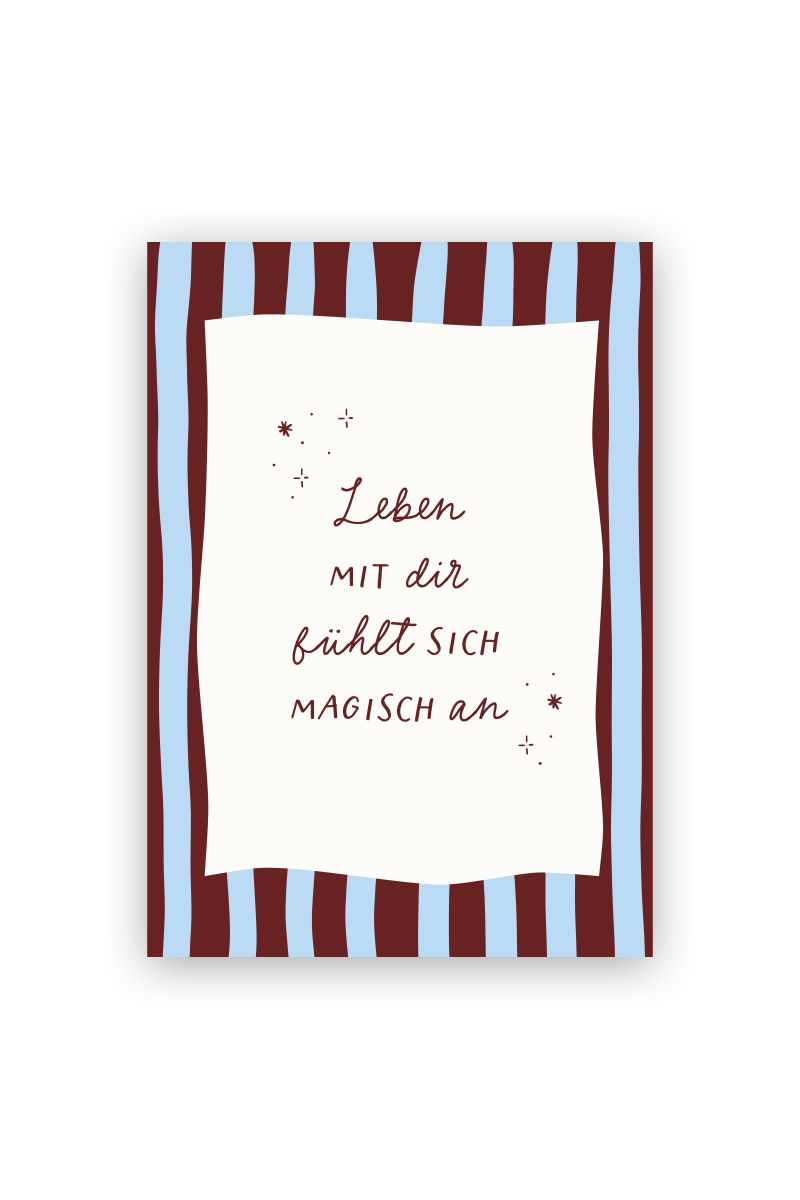 Poster "Leben mit dir" Blau