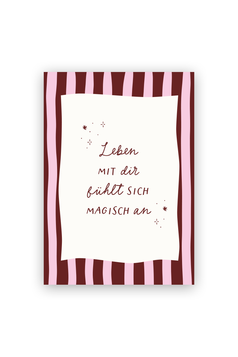 Poster "Leben mit dir" Rosa