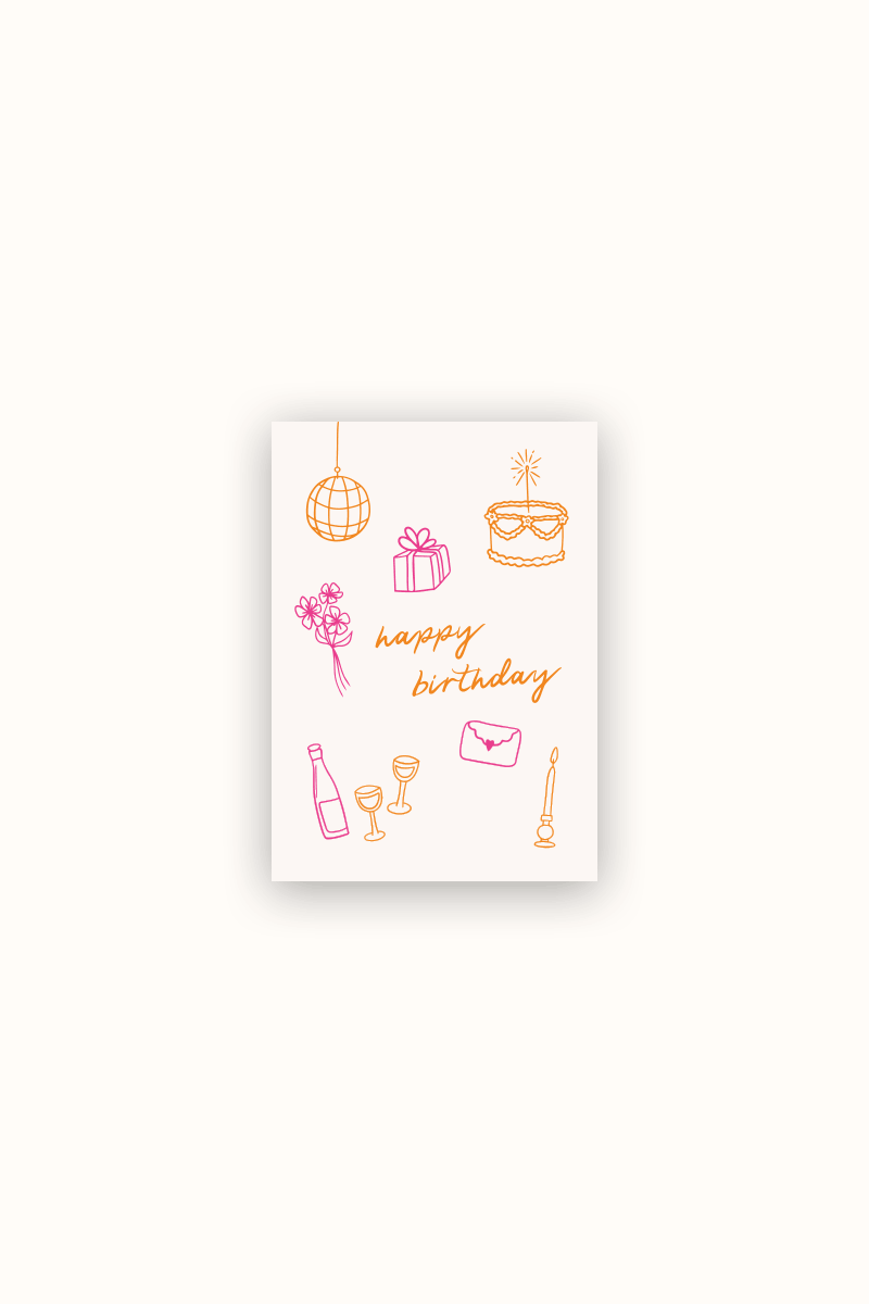 Postkarte Birthday Wishes