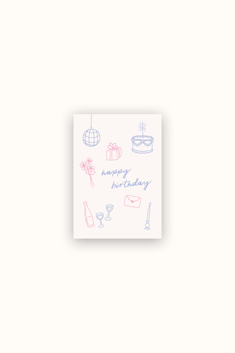 Postkarte Birthday Wishes