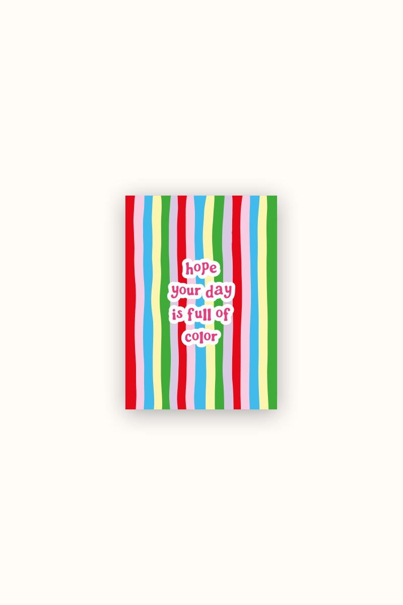 Postkarte "day full of color"