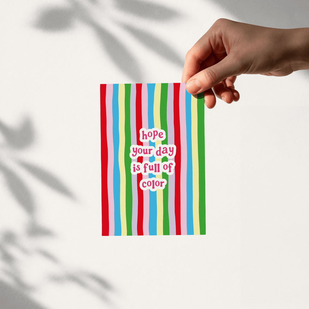 Postkarte "day full of color"