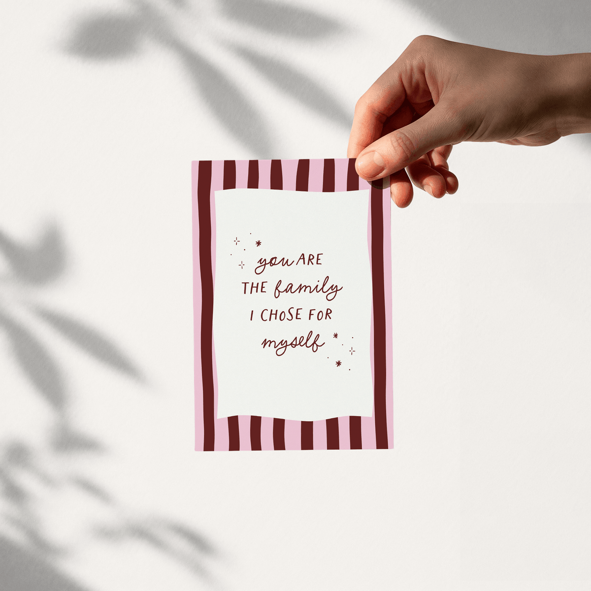 Postkarte "family I chose"