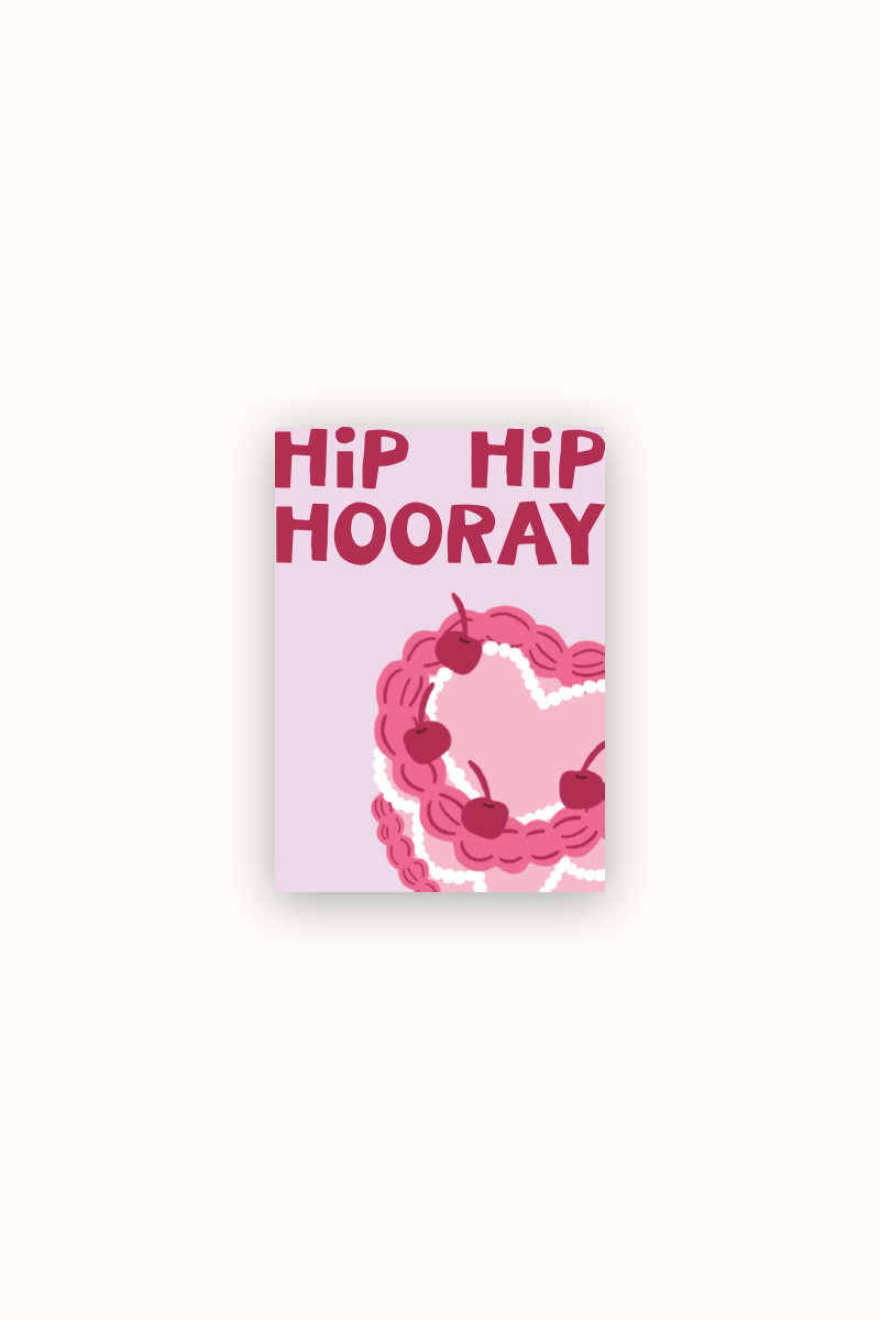 Postkarte Hip Hip Hooray